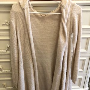 Cream colored long cardigan